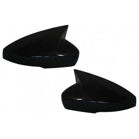 Mirror Covers suitable for VW Polo 6R 6C MK5 (2009-2017) Up! Hatchback (09.2016-2019) Piano Black