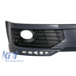 Priekinio buferio spoileris tinka VW Transporter Multivan Caravelle T5 T5.1 Facelift (2010-2015) Sportline Design LED DRL