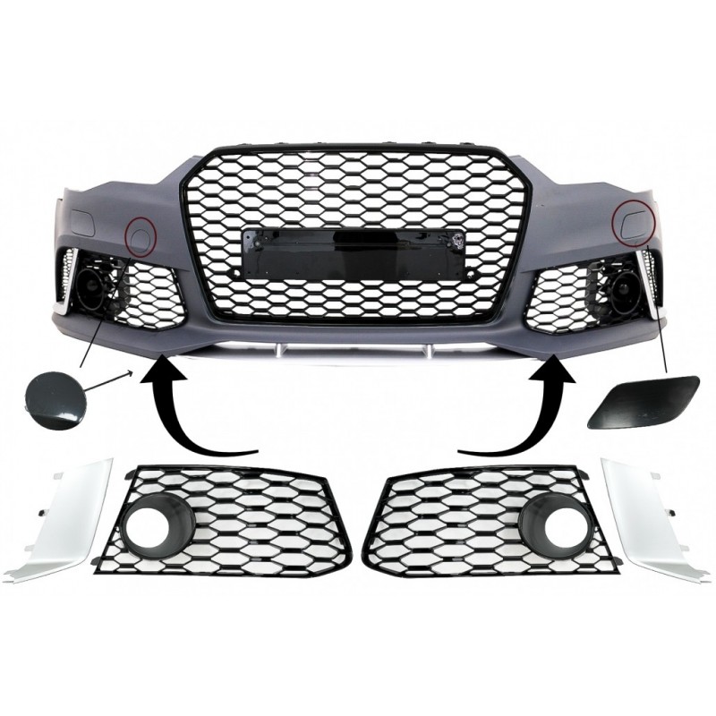 Priekinio buferio dalys tinka Audi A6 C7 4G Facelift (2011-2018) RS6 Design
