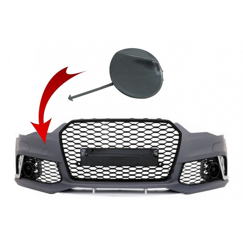Vilkties kablio dangtelis priekinis buferis tinka Audi A6 C7 4G Facelift (2011-2018) RS6 Design