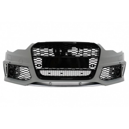 Priekinis bamperis su centrinėmis grotelėmis tinka Audi A6 C7 4G (2011-2015) RS6 Design
