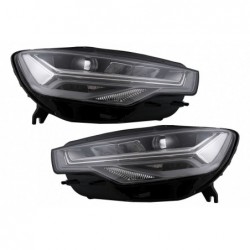 Pilnai LED priekiniai žibintai tinka Audi A6 4G (2011-2014) Facelift Design konvertavimas iš Xenon į LED