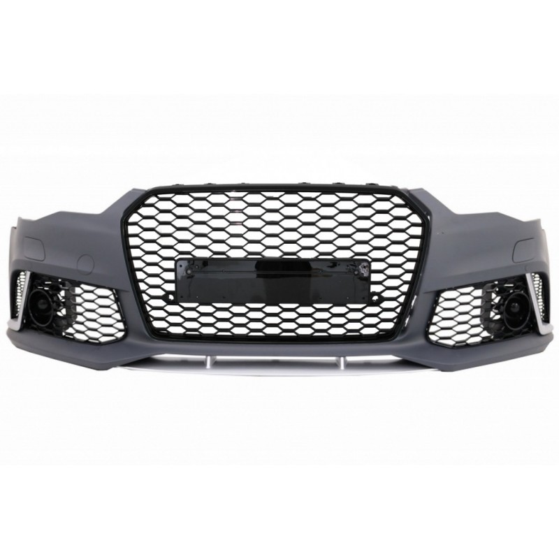 Priekinis buferis tinka Audi A6 C7 4G Facelift (2015-2018) RS6 dizainas su grotelėmis