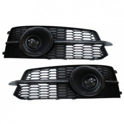 Bumper Lower Grille ACC Covers Side Grilles suitable for Audi A6 C7 4G S Line Facelift (2015-2018) Black Edition