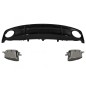 Rear Bumper Valance Diffuser Black with Exhaust Tips suitable for Audi A7 4G Facelift (2015-2018) RS7 Design only S-Line