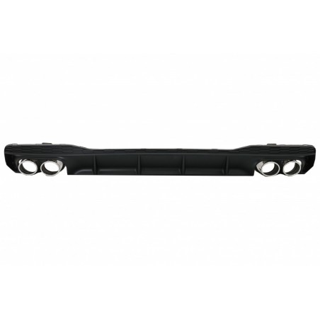 Rear Bumper Valance Diffuser and Exhaust Tips suitable for Audi A7 4K8 S-line (2018-Up) S7 RS7 Design