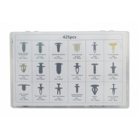 Auto Clips Plastikinių tvirtinimo detalių komplektas 425 vnt