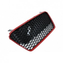 Front Grille suitable for Audi R8 42 1st Generation Facelift (2013-2015) RS Design Glossy Black Red