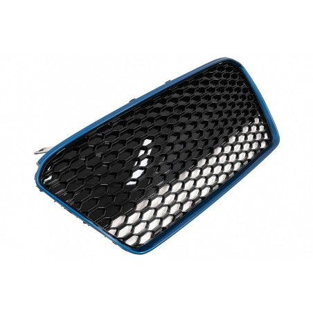 Front Grille suitable for Audi R8 42 1st Generation Facelift (2013-2015) RS Design Glossy Black Blue