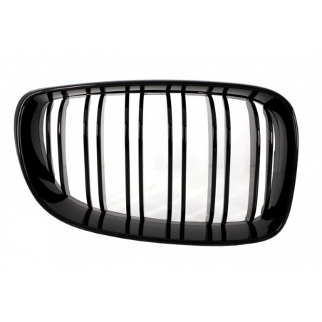 Central Grilles Kidney Grilles suitable for BMW 1 Series E81 E82 E87 E88 M1 M (2007-2011) LCI Double Stripe M Design Piano Black