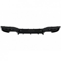 Rear Bumper Spoiler Valance Diffuser Twin Double Outlet suitable for BMW 1 Series F20 F21 LCI (2015-2019) Piano Black