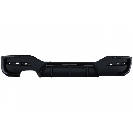 Rear Bumper Spoiler Valance Diffuser Left Double Outlet suitable for BMW 1 Series F20 F21 LCI (2015-2019) Piano Black