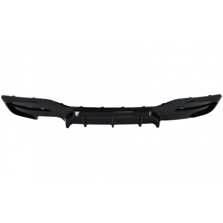 Rear Bumper Spoiler Valance Diffuser Left Double Outlet suitable for BMW 1 Series F20 F21 LCI (2015-2019) Piano Black