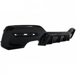 Galinis buferis Spoileris Valance difuzorius kairysis dvigubas išėjimas tinka BMW 1 Series F20 F21 LCI (2015-2019) Piano Black