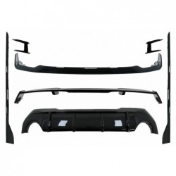Aero Body Kit Front Bumper Lip and Air Diffuser suitable for BMW 1 Series F40 M Sport (2019-Up) Piano Black