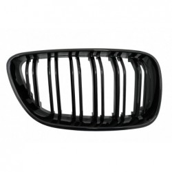 Central Kidney Grilles suitable for BMW 2 Series F22 F23 F87 (2014-up) Double Stripe M Design Piano Black