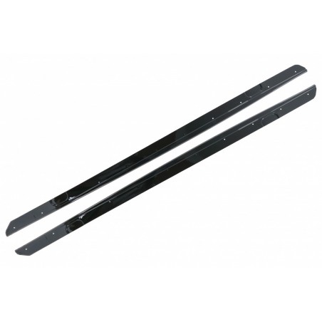 Side Skirts Add-on Lip Extensions suitable for BMW 2 Series F22 F23 Coupe Convertible (2014-Up) M-Performance Look Piano Black