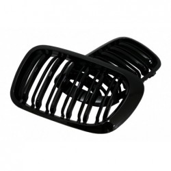 Central Kidney Grilles suitable for BMW 3 Series E46 Coupe Cabrio 2 Doors Non Facelift (1999-2002) Double Stripe M Design Piano 