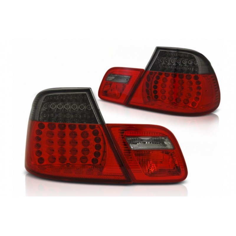 LED galiniai žibintai tinka BMW 3 serijos E46 Coupe 2D (04.2003-2005) Red Smoke