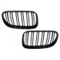 Priekinės inkstų grotelės, tinkamos BMW 3 serijos E92 E93 Coupe kabrioletui LCI (2010-2015) Double Stripe Piano Black