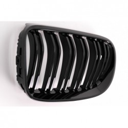 Priekinės inkstų grotelės, tinkamos BMW 3 serijos E92 E93 Coupe kabrioletui LCI (2010-2015) Double Stripe Piano Black
