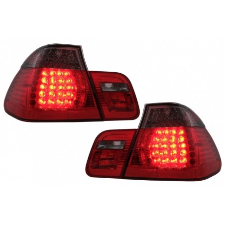 LED Taillights suitable for BMW 3 Series E46 Limousine 4D (09.2001-03.2005) Red Smoke