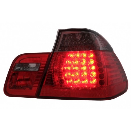 LED Taillights suitable for BMW 3 Series E46 Limousine 4D (09.2001-03.2005) Red Smoke