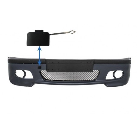 Vilkties kablio dangtelis priekinis bamperis tinka BMW 3 serijos E46 sedanui Touring (1998-2004) M-Technik M-Tech M-Sport modeli