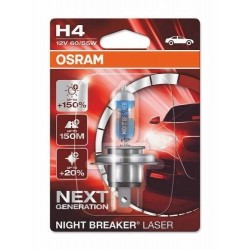 OSRAM Halogen NIGHT BREAKER LASER priekinis žibintas 64193NL-01B60 H4 12V 60/55W lizdinė plokštelė (1 vnt.)
