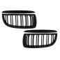 Priekinės inkstų grotelės, tinkamos BMW 3 serijos E90 E91 Pre-LCI (2005-2008) Double Stripe M Design Piano Black