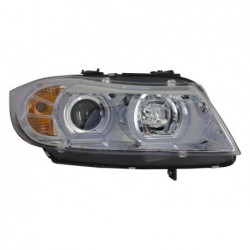 Headlights 3D LED Angel Eyes suitable for BMW E90 E91 (03.2005-08.2008) U-Type Chrome HID