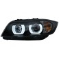 U-LED 3D Headlights Xenon suitable for BMW 3 Series E90 Limousine E91 Touring (03.2005-08.2008) LHD Black
