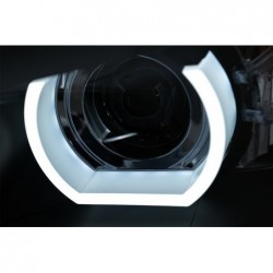 U-LED 3D Headlights Xenon suitable for BMW 3 Series E90 Limousine E91 Touring (03.2005-08.2008) LHD Black