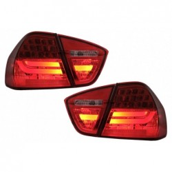 LED galiniai žibintai, tinkami BMW 3 serijos E90 (2005-2008) LED šviesos juostai LCI Design Red Clear