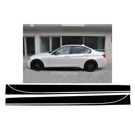Side Decals Sticker Vinyl Matte Black suitable for BMW 3 Series F30 F31 (2011-Up) M-Performance Design