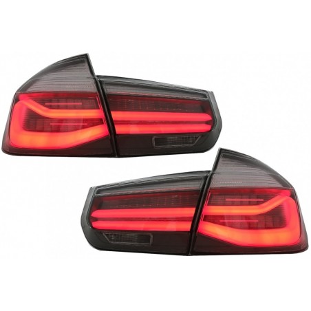 LED Taillights M Look Black Line suitable for BMW 3 Series F30 Pre LCI & LCI (2011-2019) Red Smoke Conversion to LCI Design with