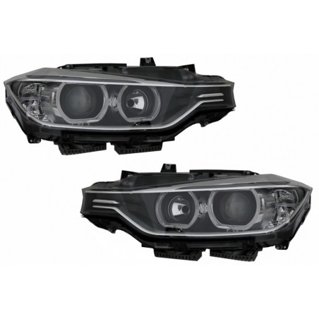 LED DRL Angel Eyes Headlights with Projector suitable for BMW 3 Series F30 F31 (2011-2015)