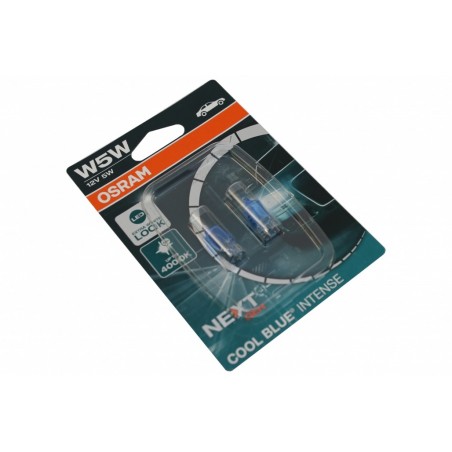 OSRAM COOL BLUE INTENSE NEXT GEN W5W pagalbinės šviesos halogeninės lemputės valstybinis numeris / padėties apšvietimas 2825CBN-