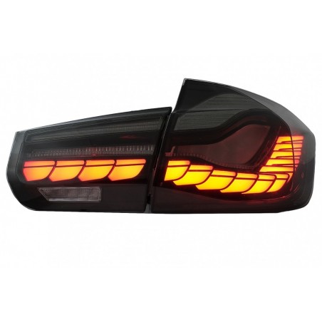 OLED galinių žibintų keitimas į M4 dizainą, tinka BMW 3 serijos F30 Pre LCI ir LCI (2011-2019) F35 F80 Red Smoke su Dynamic S