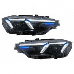 LED priekiniai žibintai, tinkami BMW 3 serijos F30 F31 sedanui Touring (10.2011-05.2015) Atnaujinkite į G20 2024 dizainą