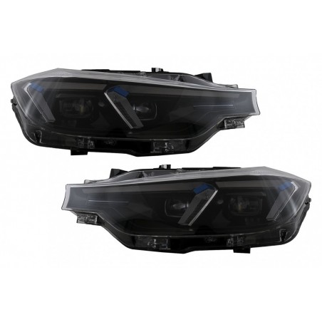LED priekiniai žibintai, tinkami BMW 3 serijos F30 F31 Sedan Touring (10.2011-2019) Atnaujinkite į G20 2024 dizainą