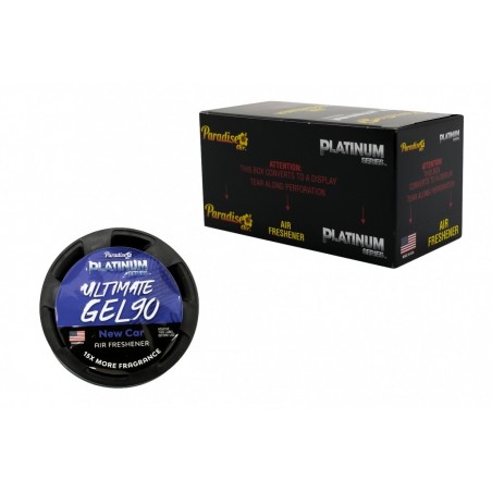 Paradise Fresh Air Ultimate Gel oro gaiviklis Platinum serijos kvapus naikinantis 4 stiklainiai naujas automobilis juodas