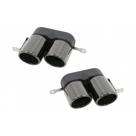 Exhaust Muffler Tips suitable for BMW 3 Series G20 G28 M-Sport (2019-up) Titanium Black