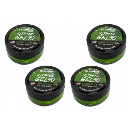 Paradise Fresh Air Ultimate Gelinis oro gaiviklis Platinum serijos kvapus naikinantis 4 stiklainiai Tropic Twist