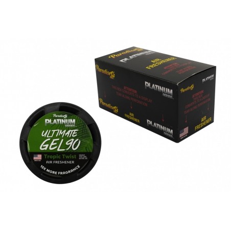 Paradise Fresh Air Ultimate Gelinis oro gaiviklis Platinum serijos kvapus naikinantis 4 stiklainiai Tropic Twist
