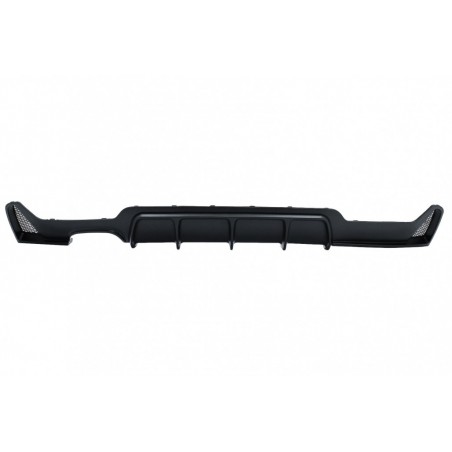 Rear Bumper Diffuser suitable for BMW 4 Series F32 F33 F36 (2013-2019) Coupe Cabrio M Design Left Double Outlet Black