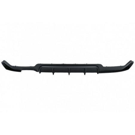 Rear Bumper Diffuser suitable for BMW 4 Series F32 F33 F36 (2013-2019) Coupe Cabrio M Design Left Double Outlet Black