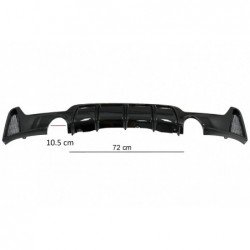 Rear Bumper Diffuser suitable for BMW 4 Series F32 F33 F36 (2013-2019) Coupe Cabrio M Design Twin Single Outlet Piano Black