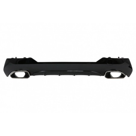 Rear Bumper Valance Diffuser With Exhaust Tips suitable for BMW 4 Series G22 G23 M Sport (2020-up) M440i Design Chrome