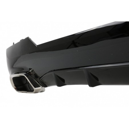 Rear Bumper Valance Diffuser With Exhaust Tips suitable for BMW 4 Series G22 G23 M Sport (2020-up) M440i Design Chrome
